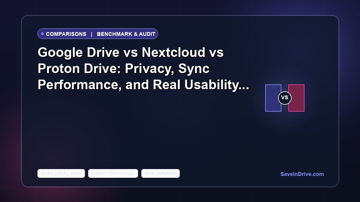 Google Drive vs Nextcloud vs Proton Drive in 2026: Privacy, Sync Performance, and Real Usability Tested