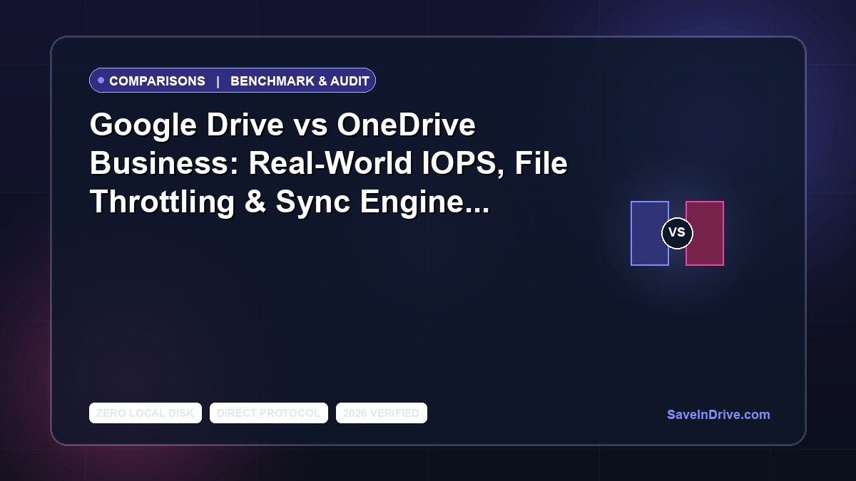 Google Drive vs OneDrive Business: Real-World IOPS, File Throttling & Sync Engine Benchmarks