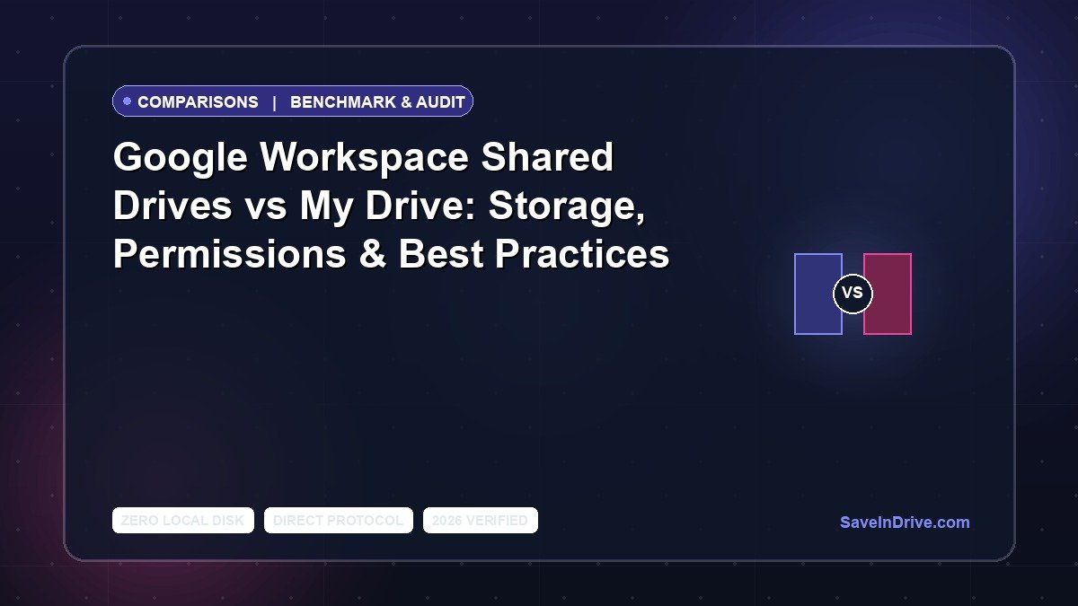 Google Workspace Shared Drives vs My Drive: Storage, Permissions & Best Practices