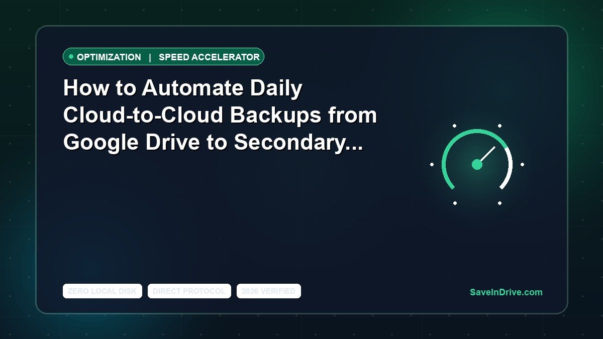 How to Automate Daily Cloud-to-Cloud Backups from Google Drive to Secondary Cloud Storage