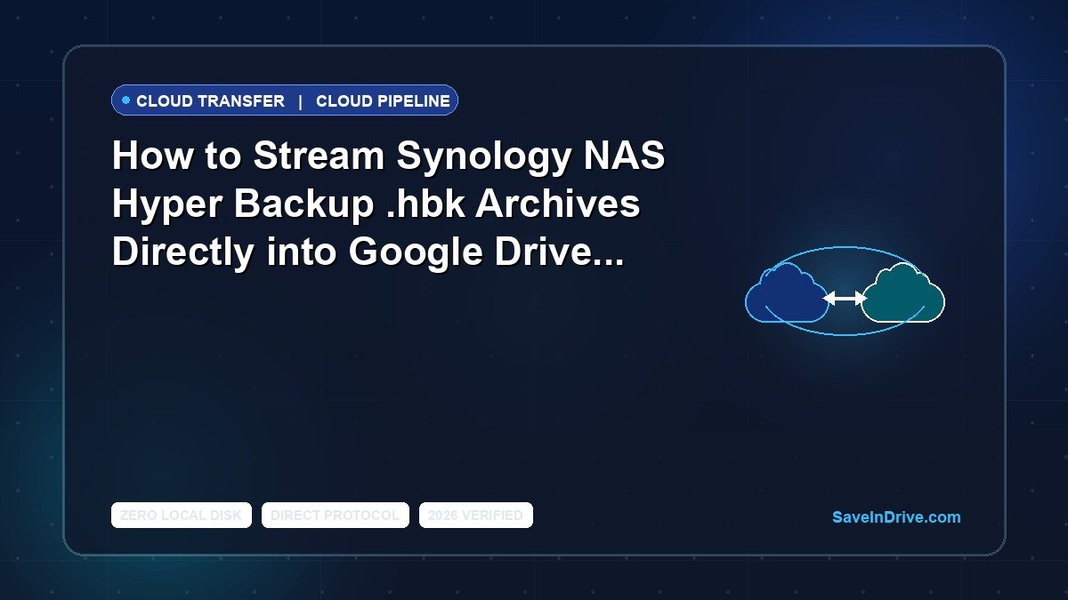 How to Stream Synology NAS Hyper Backup .hbk Archives Directly into Google Drive Without Disconnects