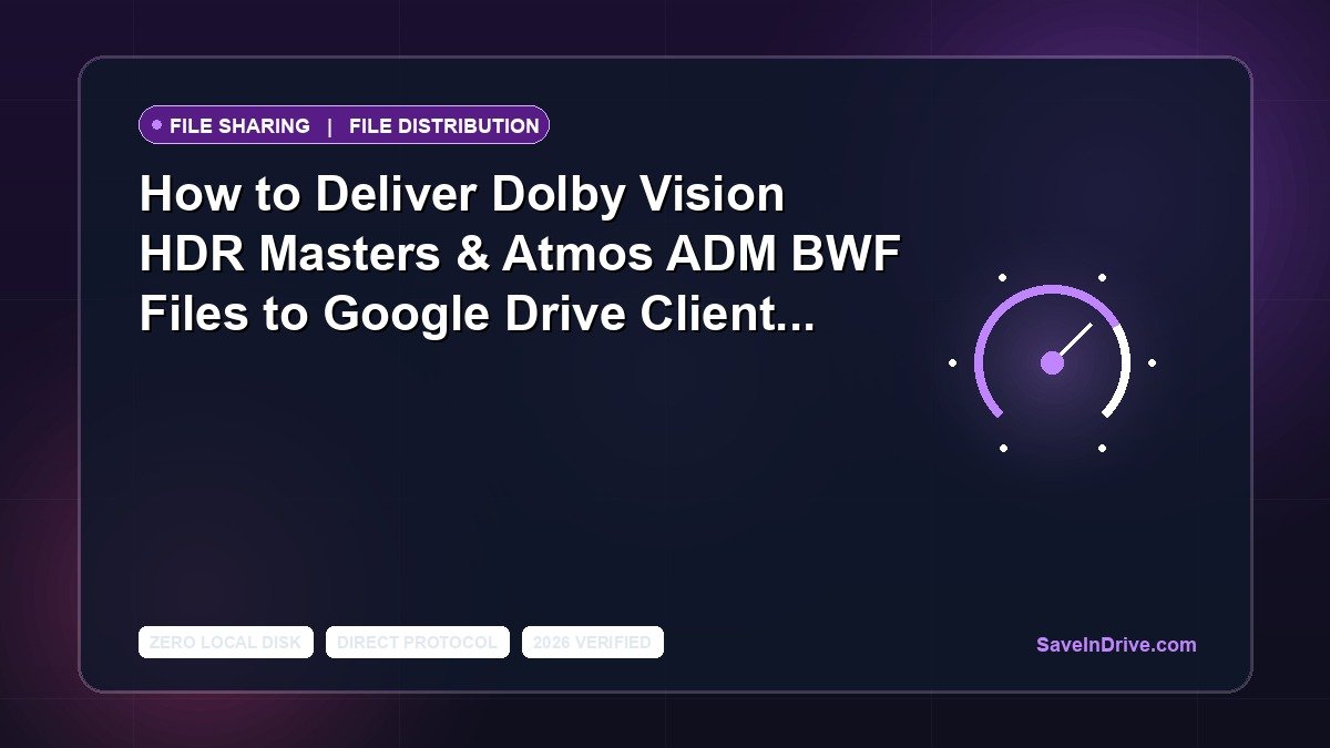 How to Deliver Dolby Vision HDR Masters & Atmos ADM BWF Files to Google Drive Client Vaults