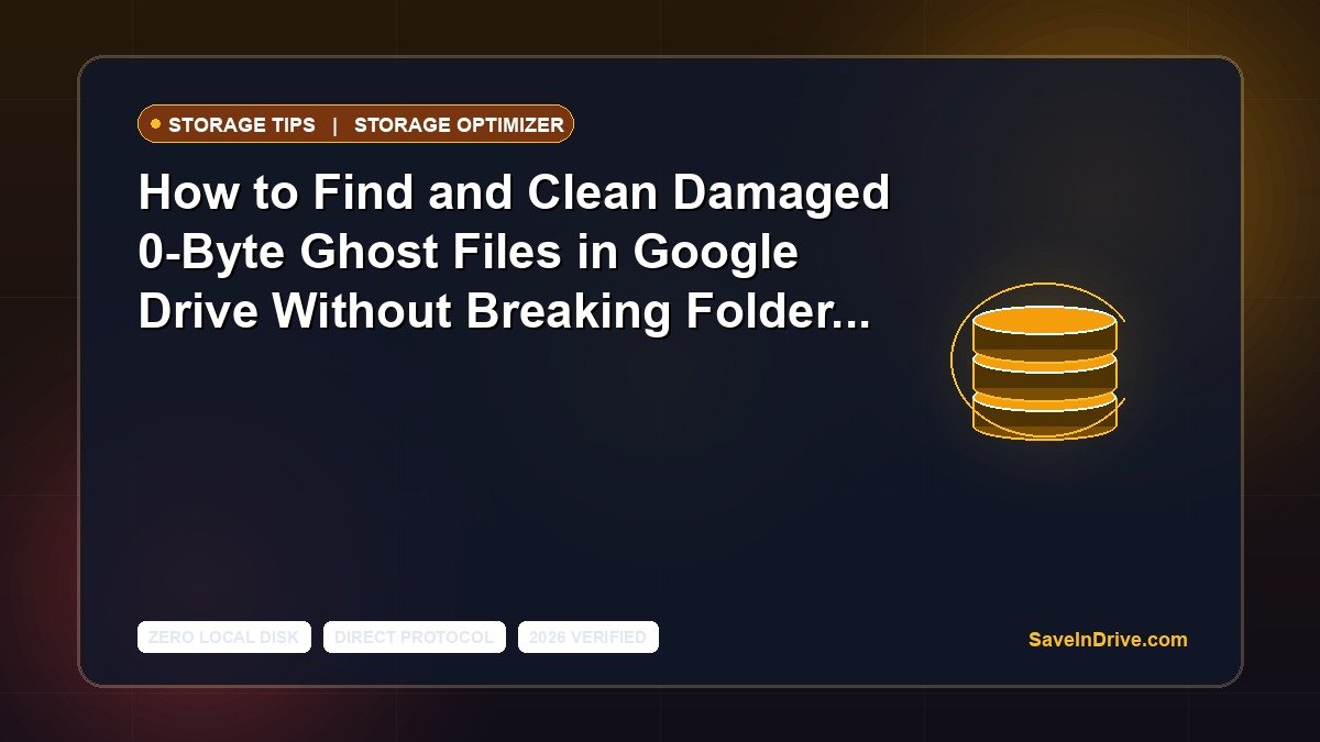 How to Find and Clean Damaged 0-Byte Ghost Files in Google Drive Without Breaking Folder Trees