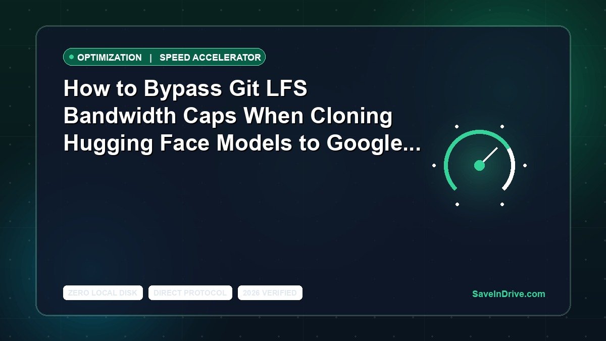 How to Bypass Git LFS Bandwidth Caps When Cloning Hugging Face Models to Google Drive