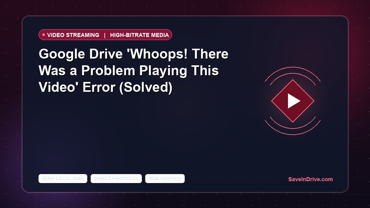 Google Drive 'Whoops! There Was a Problem Playing This Video' Error (Solved)