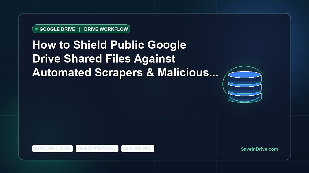 How to Shield Public Google Drive Shared Files Against Automated Scrapers & Malicious Bots