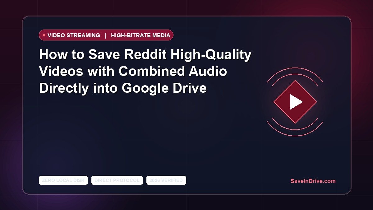How to Save Reddit High-Quality Videos with Combined Audio Directly into Google Drive