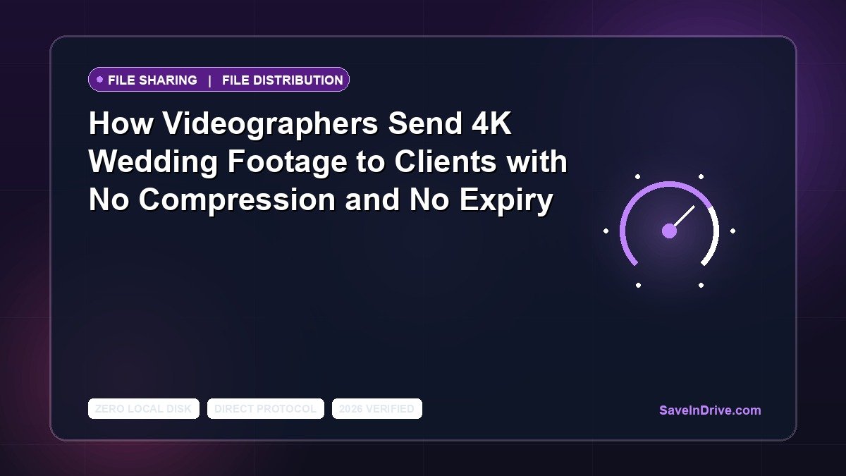 How Videographers Send 4K Wedding Footage to Clients with No Compression and No Expiry