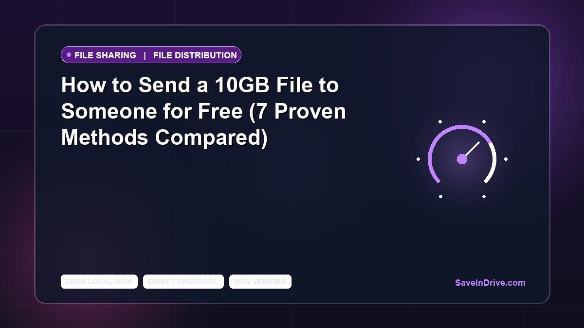 How to Send a 10GB File to Someone for Free (7 Proven Methods Compared)