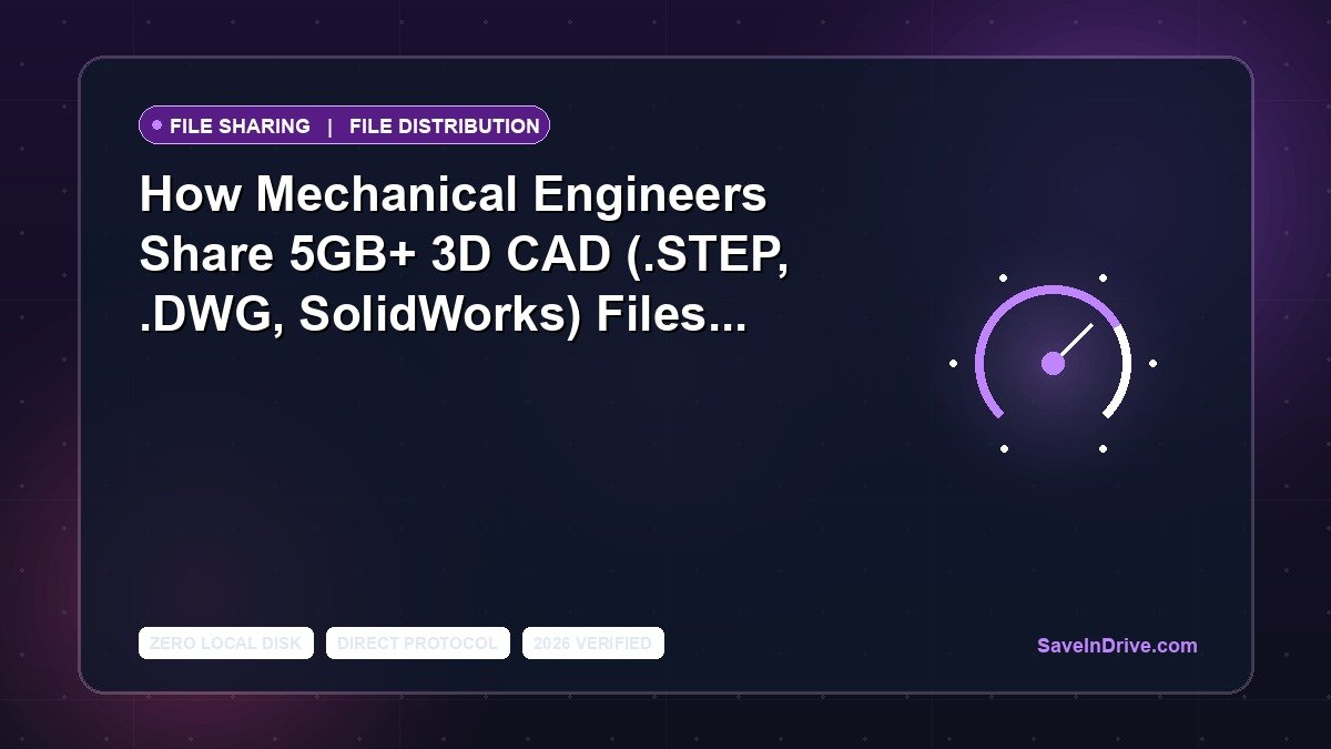 How Mechanical Engineers Share 5GB+ 3D CAD (.STEP, .DWG, SolidWorks) Files Securely with Clients