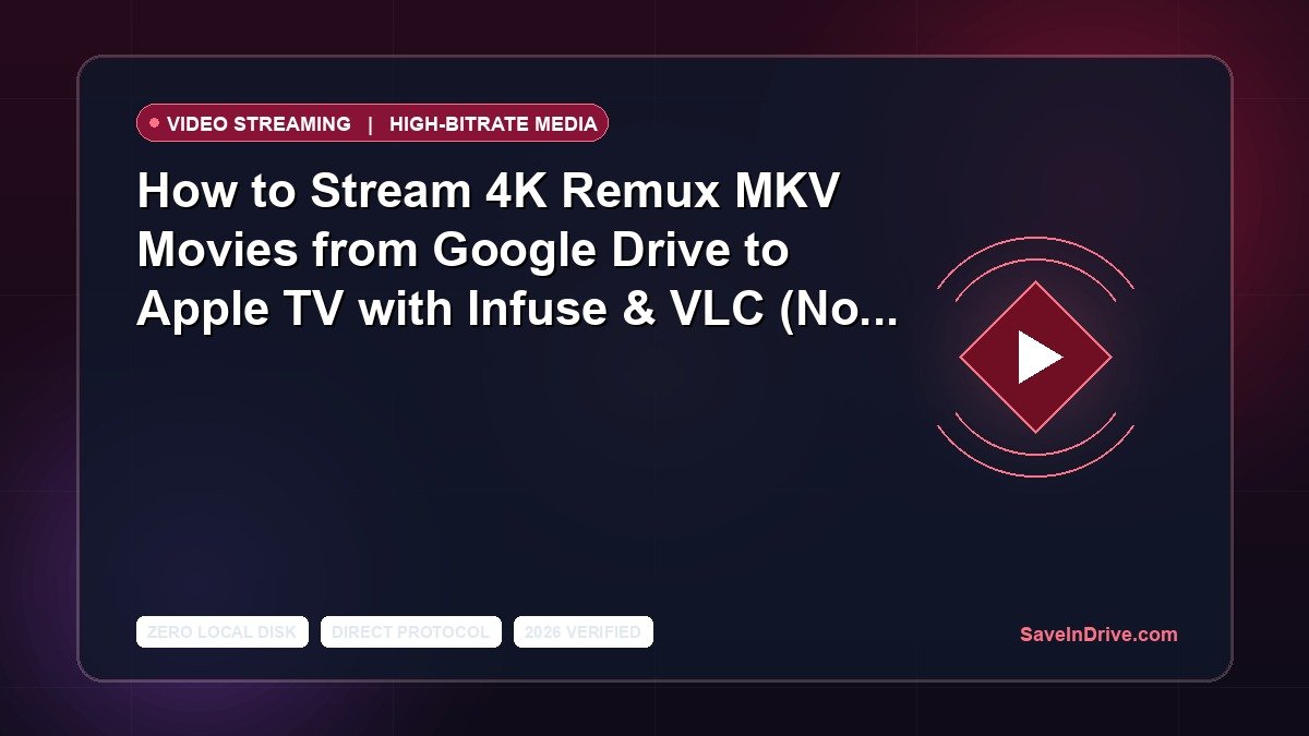 How to Stream 4K Remux MKV Movies from Google Drive to Apple TV with Infuse & VLC (No Buffering)