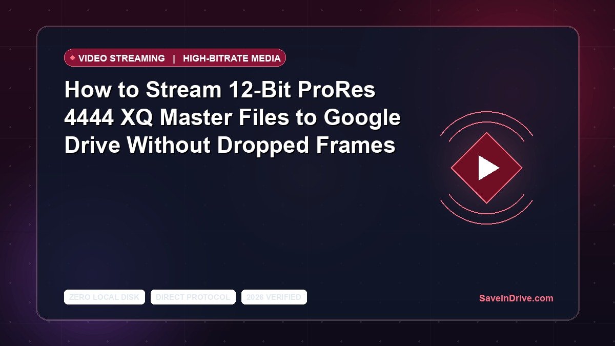 How to Stream 12-Bit ProRes 4444 XQ Master Files to Google Drive Without Dropped Frames