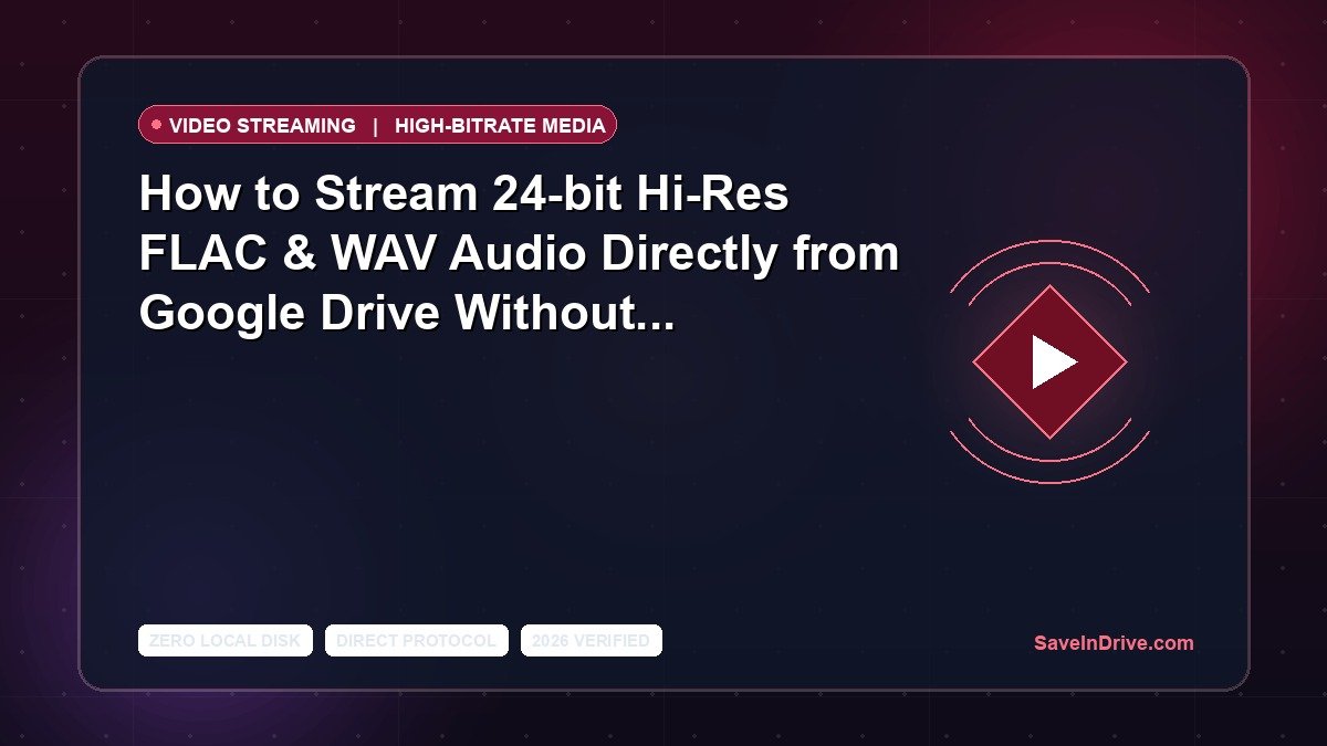 How to Stream 24-bit Hi-Res FLAC & WAV Audio Directly from Google Drive Without Transcoding