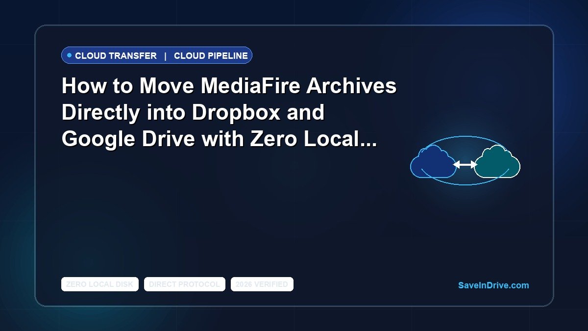 How to Move MediaFire Archives Directly into Dropbox and Google Drive with Zero Local Bandwidth