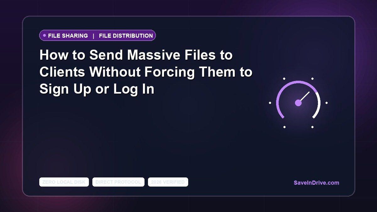 How to Send Massive Files to Clients Without Forcing Them to Sign Up or Log In