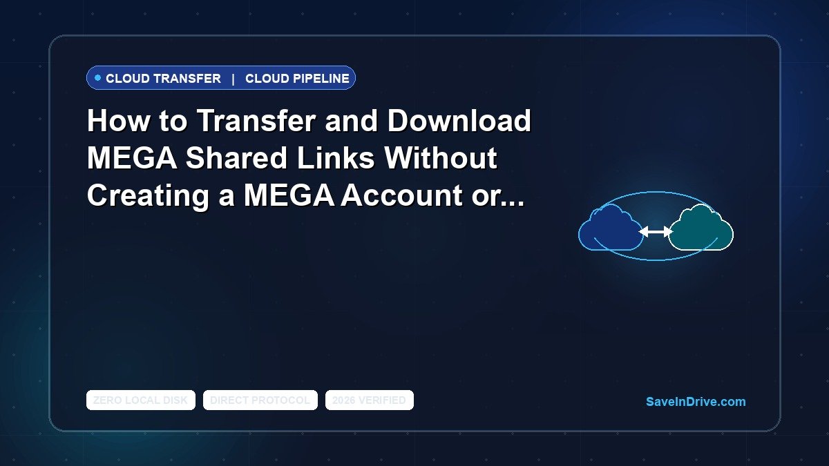 How to Transfer and Download MEGA Shared Links Without Creating a MEGA Account or App