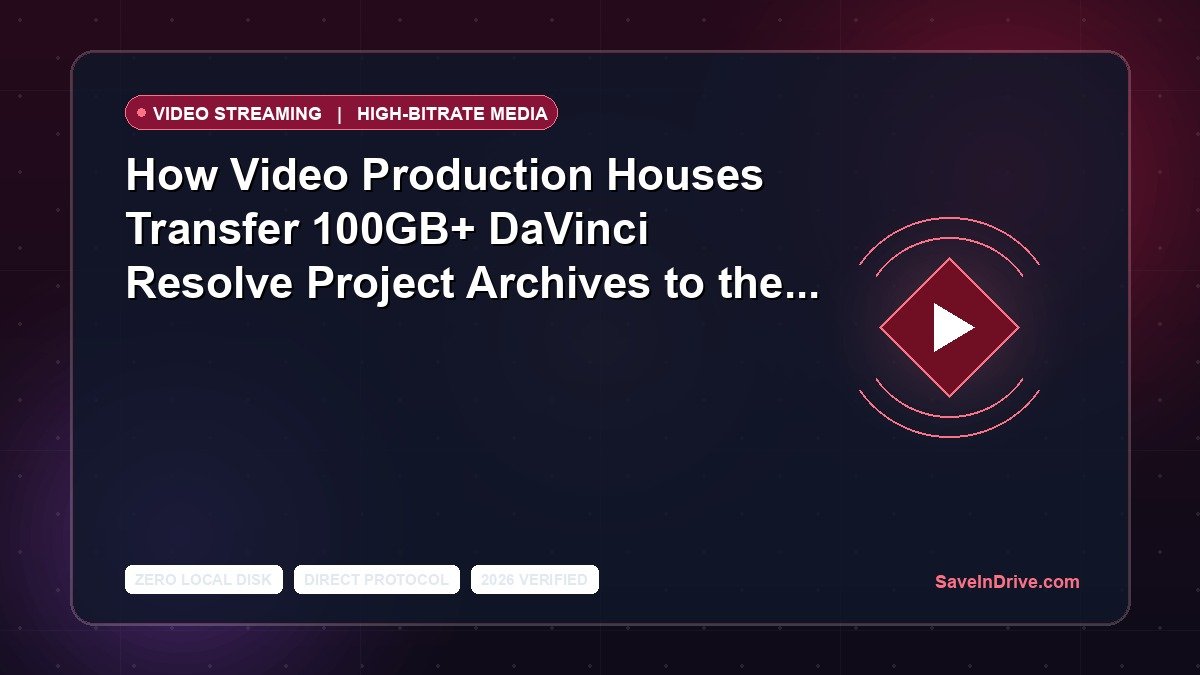 How Video Production Houses Transfer 100GB+ DaVinci Resolve Project Archives to the Cloud