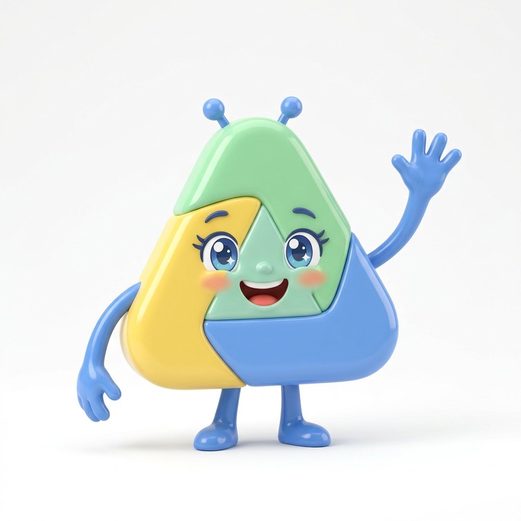 Cute 3D Google Drive Mascot